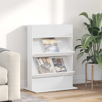 Scaffale per riviste Bianco 70 x 41 x 96 cm Legno multistrato | homemem39