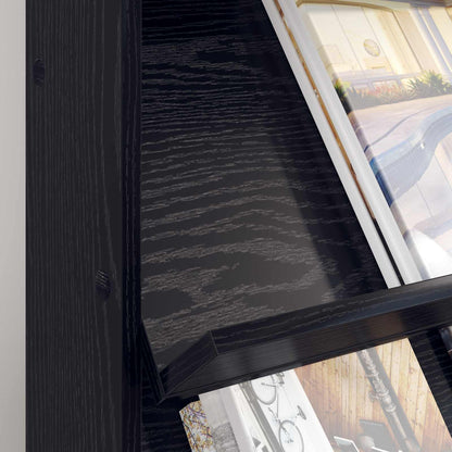 Scaffale per riviste Rovere Nero 70 x 41 x 96 cm | homemem39