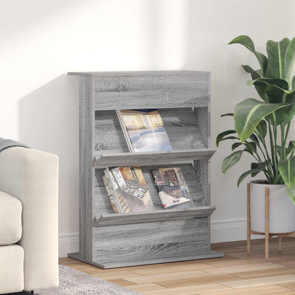 Scaffale per riviste Grigio Sonoma 70 x 41 x 96 cm | homemem39