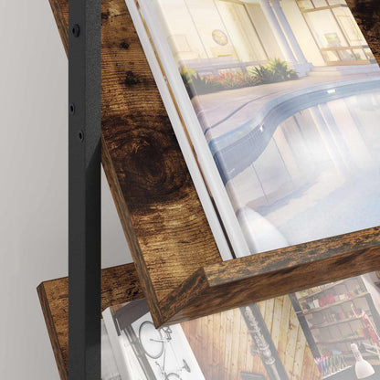 Scaffale per riviste Rovere fumé 68 x 40 x 123.5 cm
