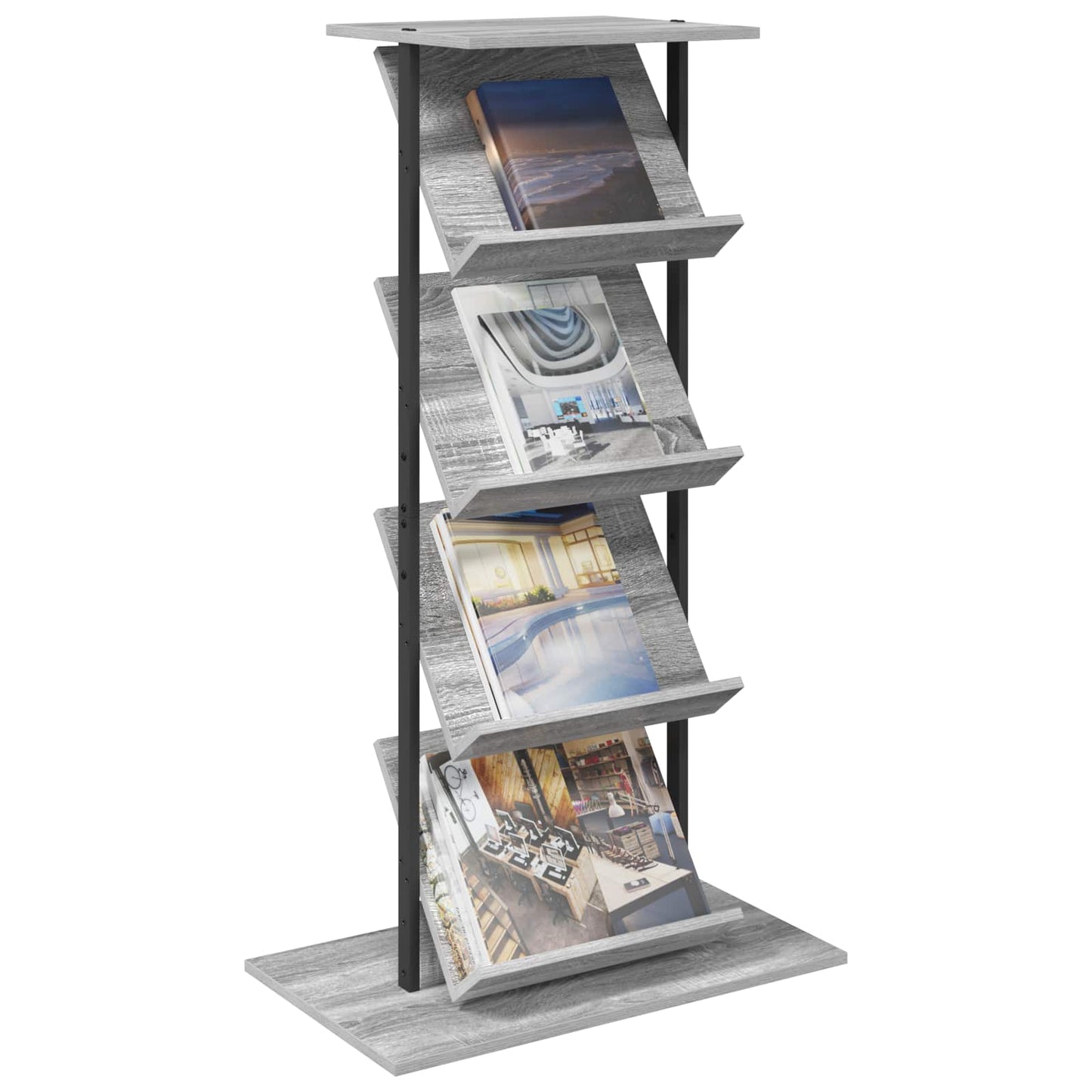 Scaffale per riviste Grigio Sonoma 68 x 40 x 123.5 cm | homemem39