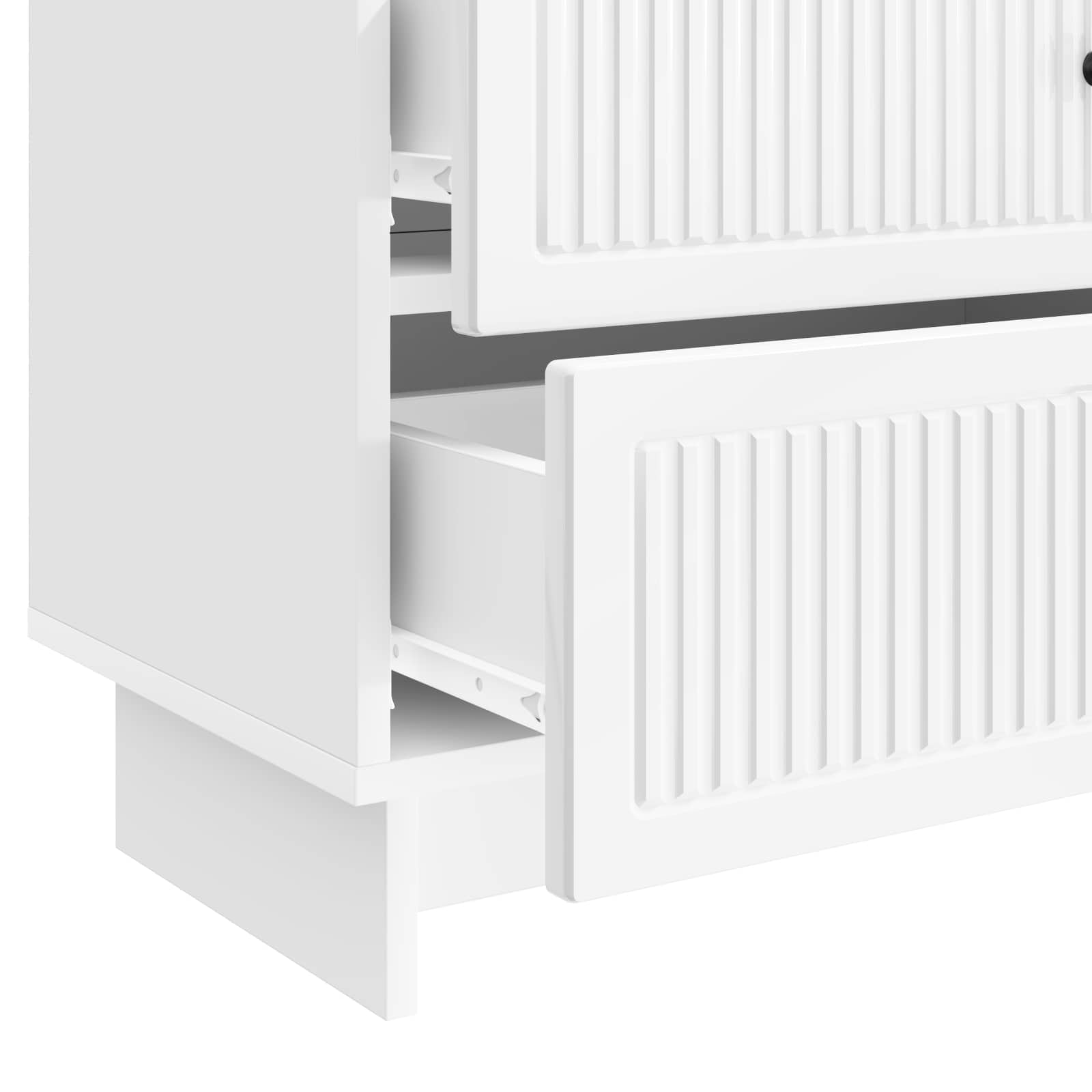 Armadio da Notte con cassetto Bianco Lucido 62 x 34,5 x 47,5 cm | homemem39