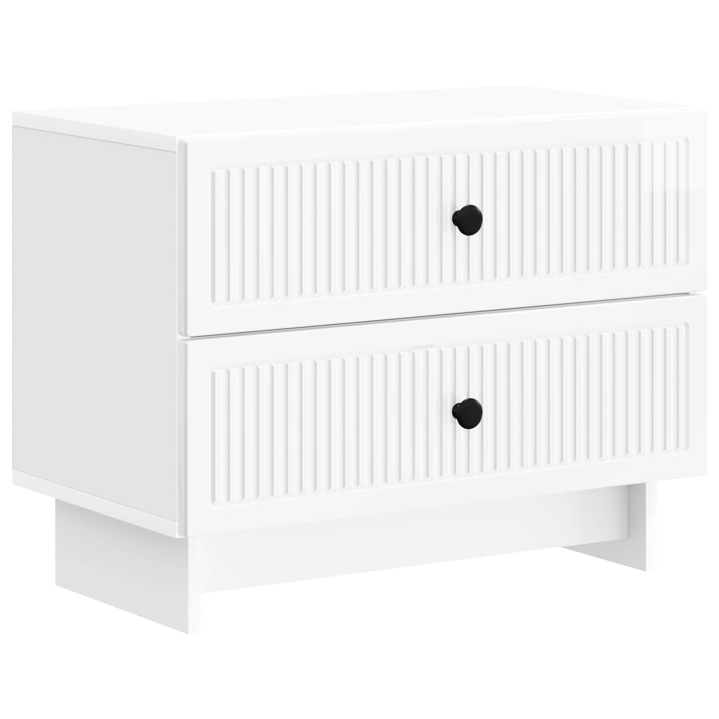Armadio da Notte con cassetto Bianco Lucido 62 x 34,5 x 47,5 cm | homemem39