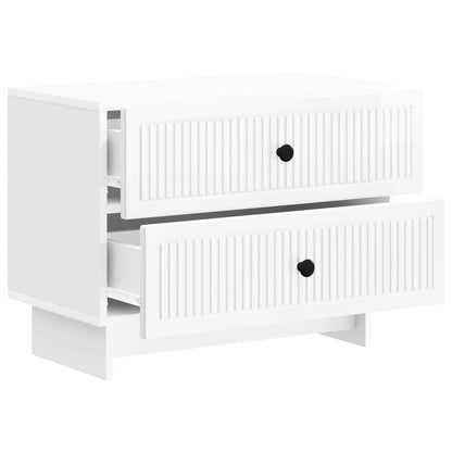 Armadio da Notte con cassetto Bianco Lucido 62 x 34,5 x 47,5 cm | homemem39