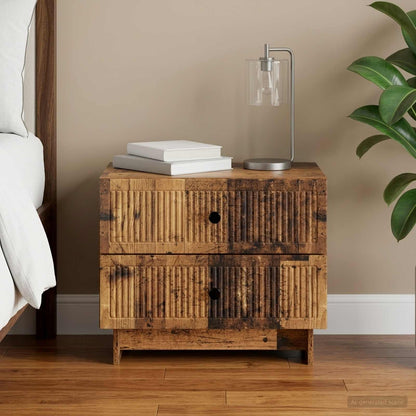 Armadio da Notte con cassetto Legno antico 62 x 34,5 x 47,5 cm | homemem39