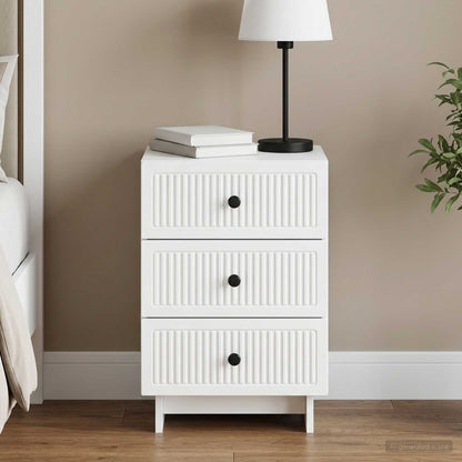 Armadio da Notte Bianco 43 x 41 x 66,5 cm Legno ingegnerizzato