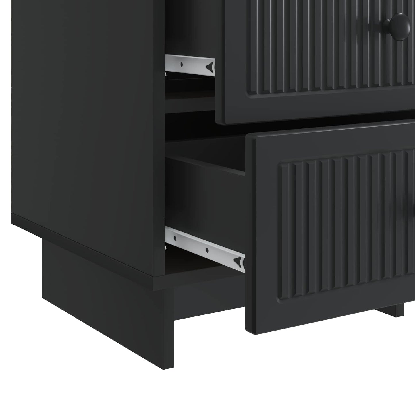 Armadio da Notte Nero 43 x 41 x 66,5 cm Legno ingegnerizzato | homemem39