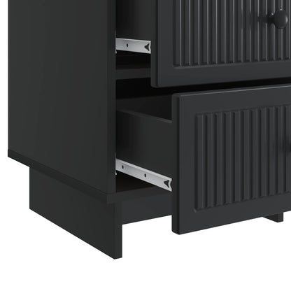 Armadio da Notte Nero 43 x 41 x 66,5 cm Legno ingegnerizzato | homemem39