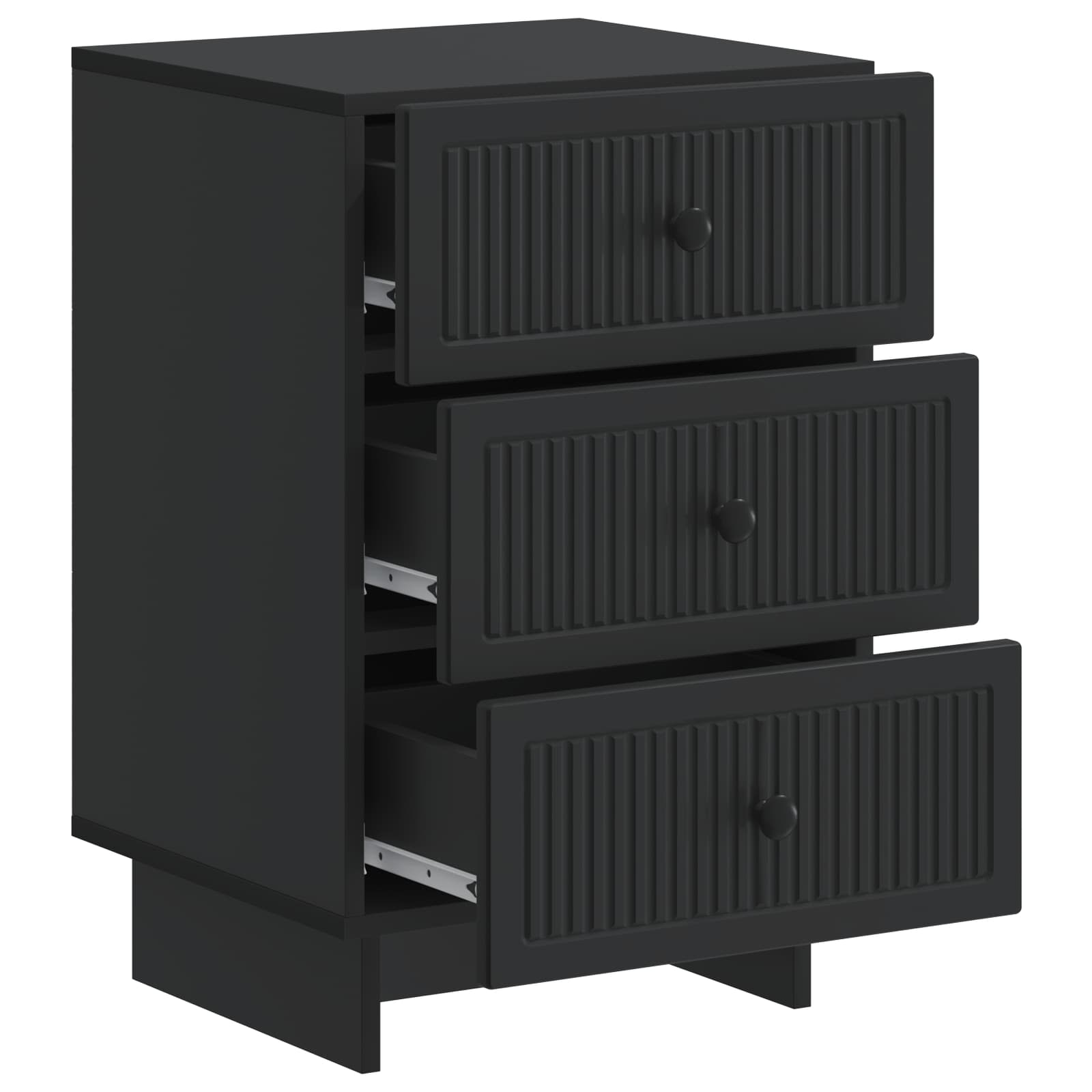 Armadio da Notte Nero 43 x 41 x 66,5 cm Legno ingegnerizzato | homemem39