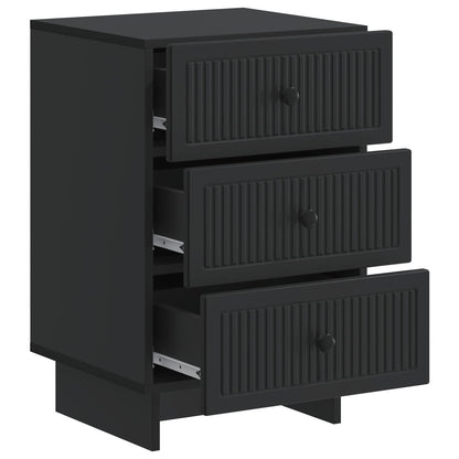 Armadio da Notte Nero 43 x 41 x 66,5 cm Legno ingegnerizzato | homemem39