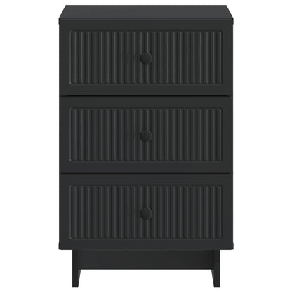 Armadio da Notte Nero 43 x 41 x 66,5 cm Legno ingegnerizzato | homemem39