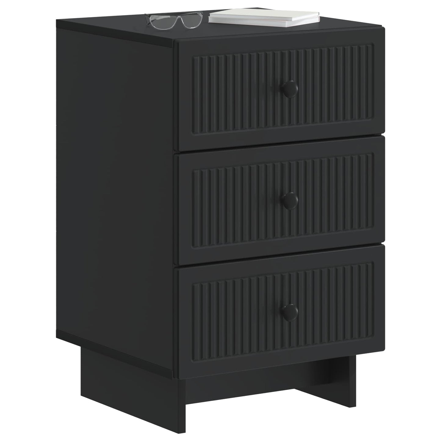 Armadio da Notte Nero 43 x 41 x 66,5 cm Legno ingegnerizzato | homemem39