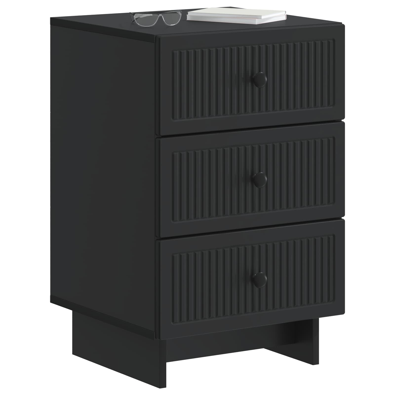 Armadio da Notte Nero 43 x 41 x 66,5 cm Legno ingegnerizzato | homemem39