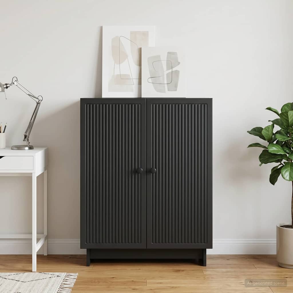 Credenza Nero 66 x 34,5 x 90 cm Legno ingegnerizzato