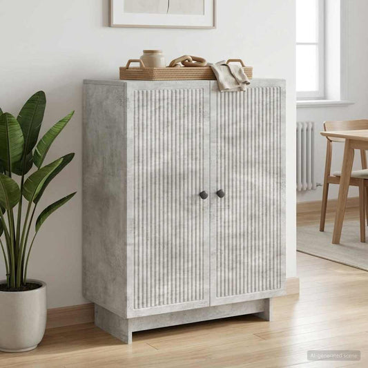 Credenza Grigio Cemento 66 x 34,5 x 90 cm Legno ingegnerizzato