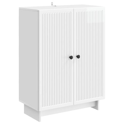 Credenza Bianco Lucido 66 x 34,5 x 90 cm Legno ingegnerizzato | homemem39