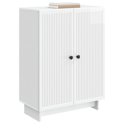 Credenza Bianco Lucido 66 x 34,5 x 90 cm Legno ingegnerizzato