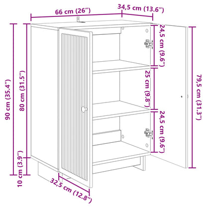 Credenza Legno antico 66 x 34,5 x 90 cm Legno ingegnerizzato | homemem39