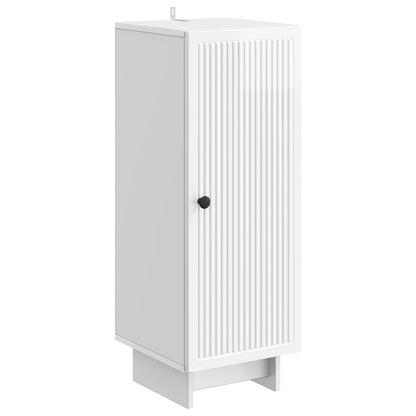 Credenza Bianco Lucido 33 x 34,5 x 90 cm Legno ingegnerizzato
