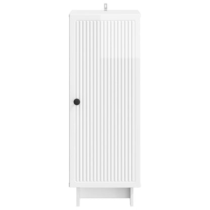 Armadietto Bianco Lucido 33 x 34,5 x 90 cm Legno ingegnerizzato | homemem39