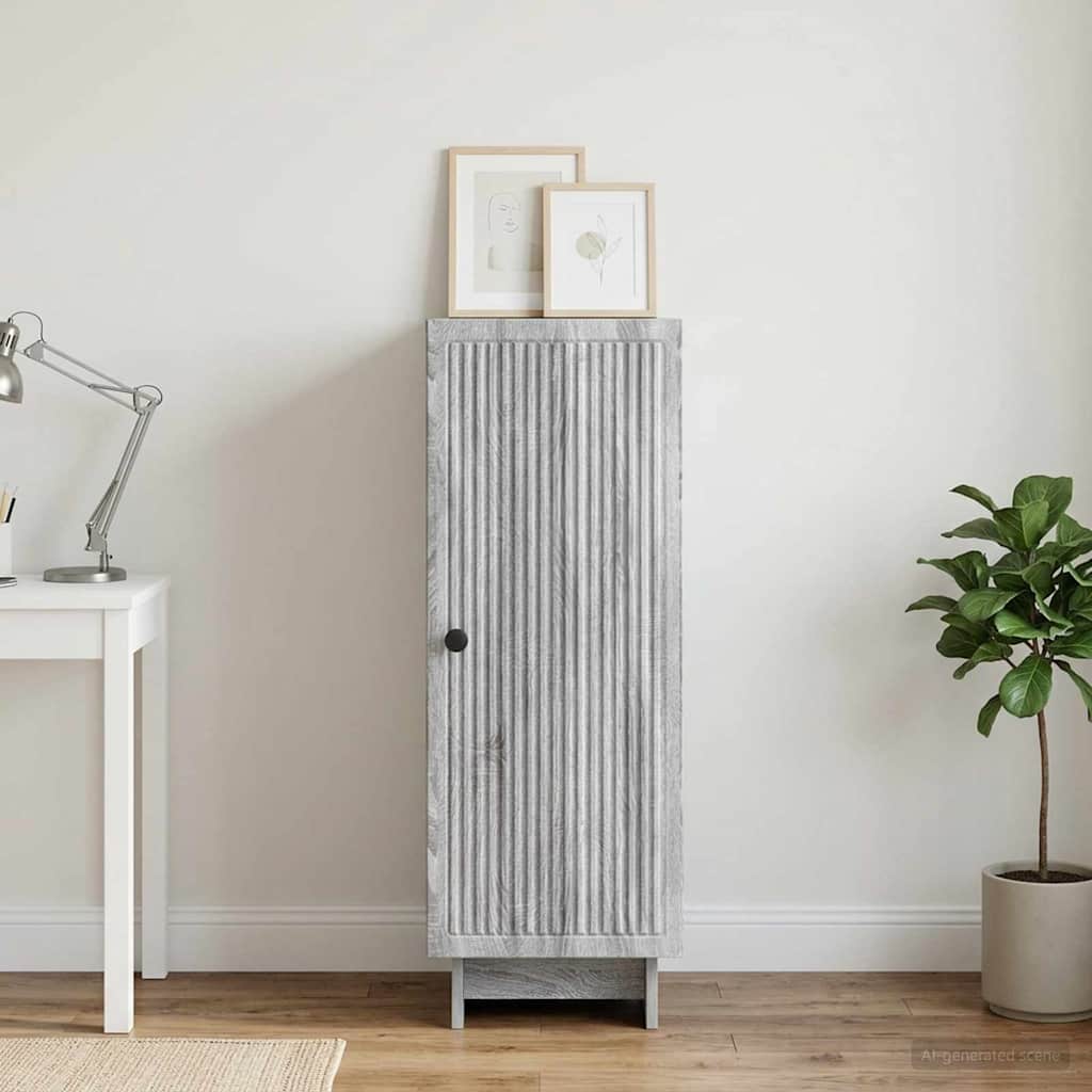 Credenza Sonoma grigio 33 x 34,5 x 90 cm Legno ingegnerizzato - homemem39