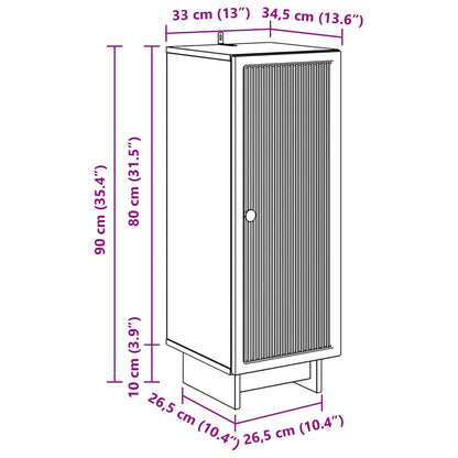 Armadietto Legno vecchio 33 x 34,5 x 90 cm Legno ingegnerizzato | homemem39