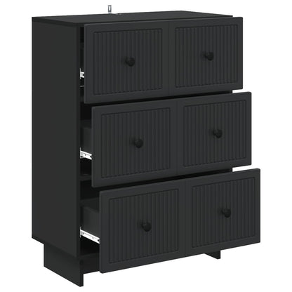 Mobile con Cassetti Nero 66 x 34,5 x 90 cm Legno ingegnerizzato | homemem39