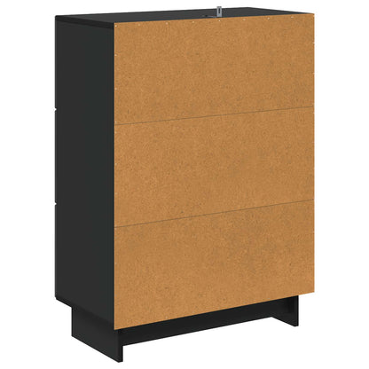 Mobile con Cassetti Nero 66 x 34,5 x 90 cm Legno ingegnerizzato | homemem39