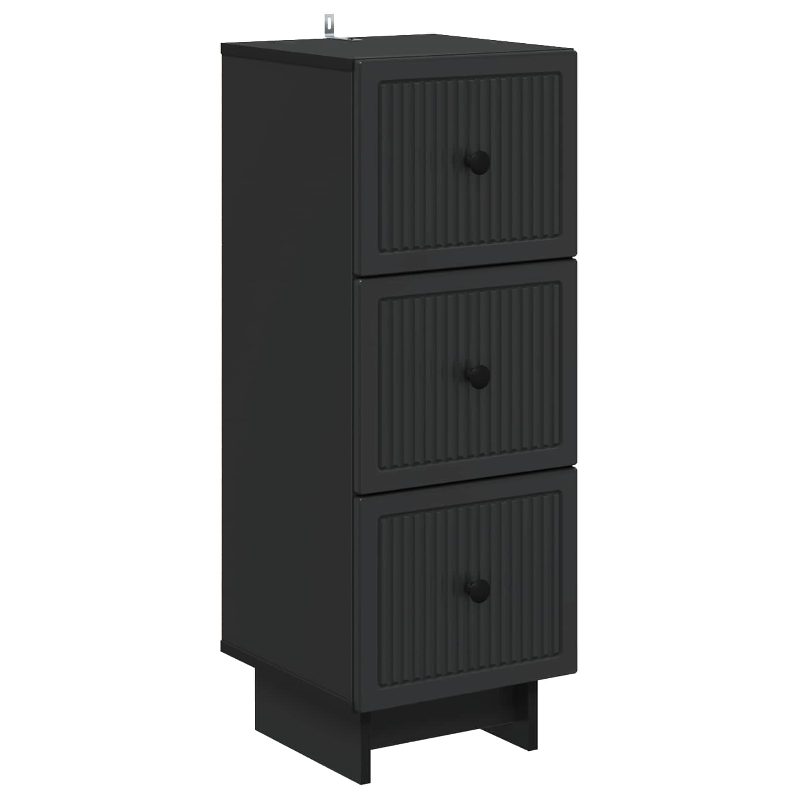 Mobile con Cassetti Nero 33 x 34,5 x 90 cm Legno ingegnerizzato | homemem39