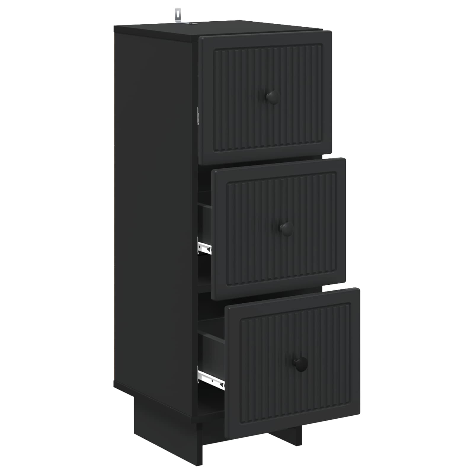 Mobile con Cassetti Nero 33 x 34,5 x 90 cm Legno ingegnerizzato | homemem39