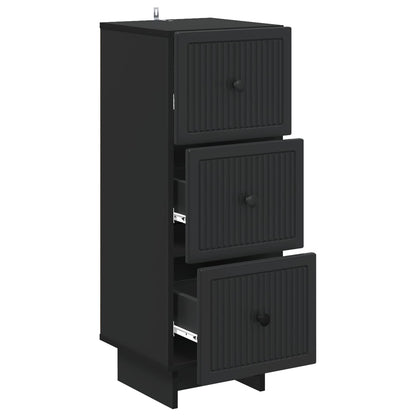 Mobile con Cassetti Nero 33 x 34,5 x 90 cm Legno ingegnerizzato | homemem39
