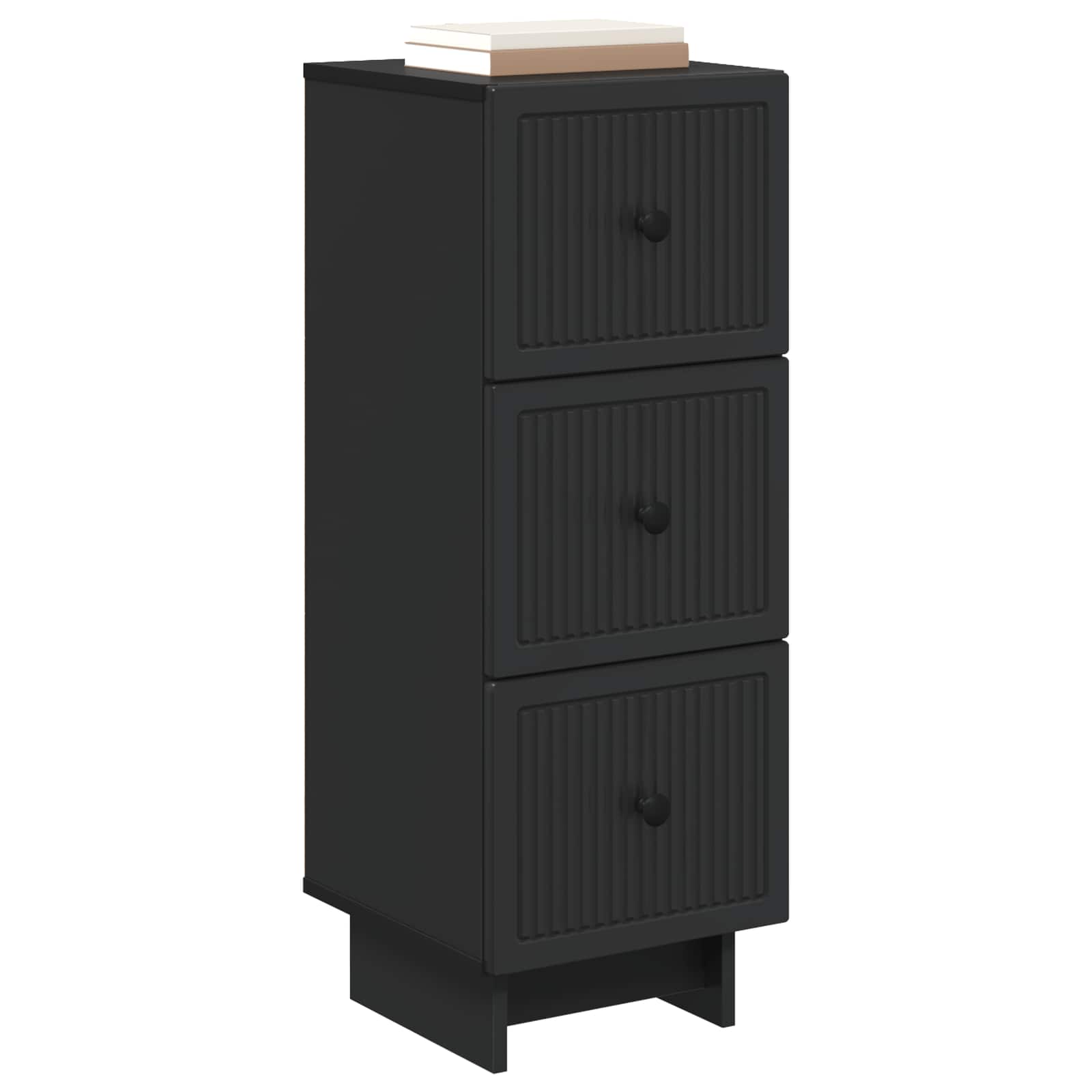 Mobile con Cassetti Nero 33 x 34,5 x 90 cm Legno ingegnerizzato | homemem39