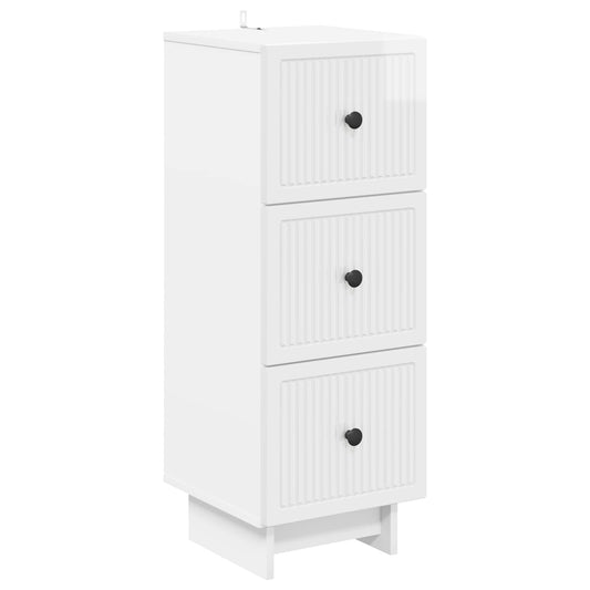 Mobile con Cassetti Bianco Lucido 33 x 34,5 x 90 cm | homemem39