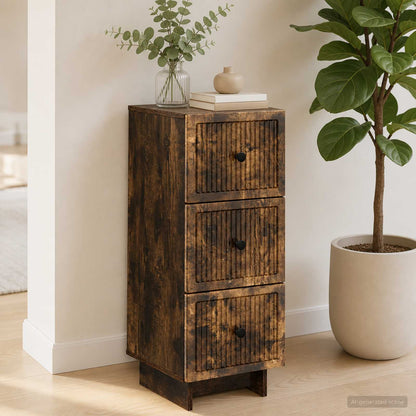 Mobile con Cassetti Rovere Fumo 33 x 34,5 x 90 cm