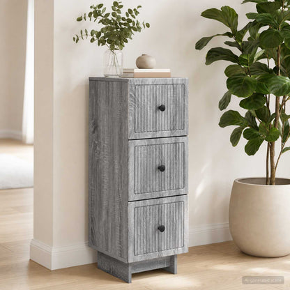 Mobile con Cassetti Grigio Sonoma 33 x 34,5 x 90 cm