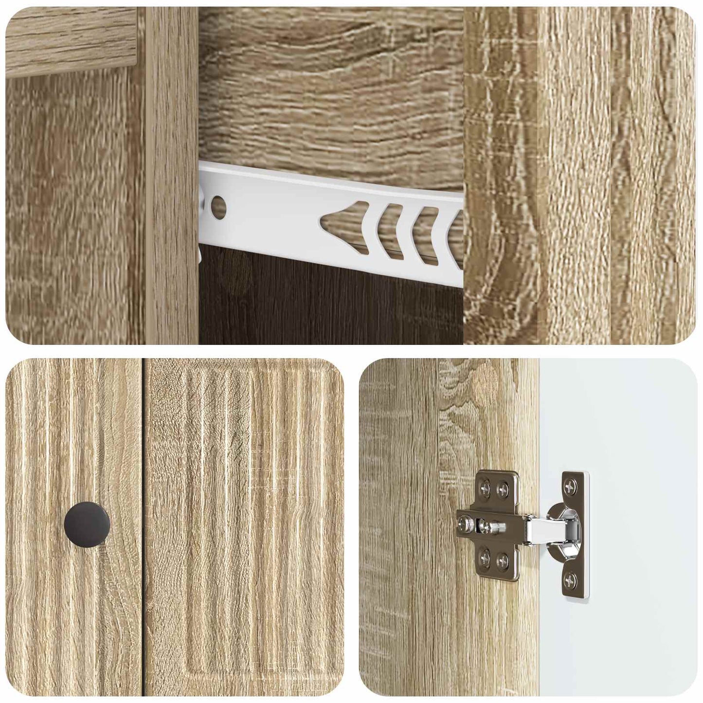 Credenza Rovere Sonoma 66 x 34,5 x 90 cm Legno ingegnerizzato