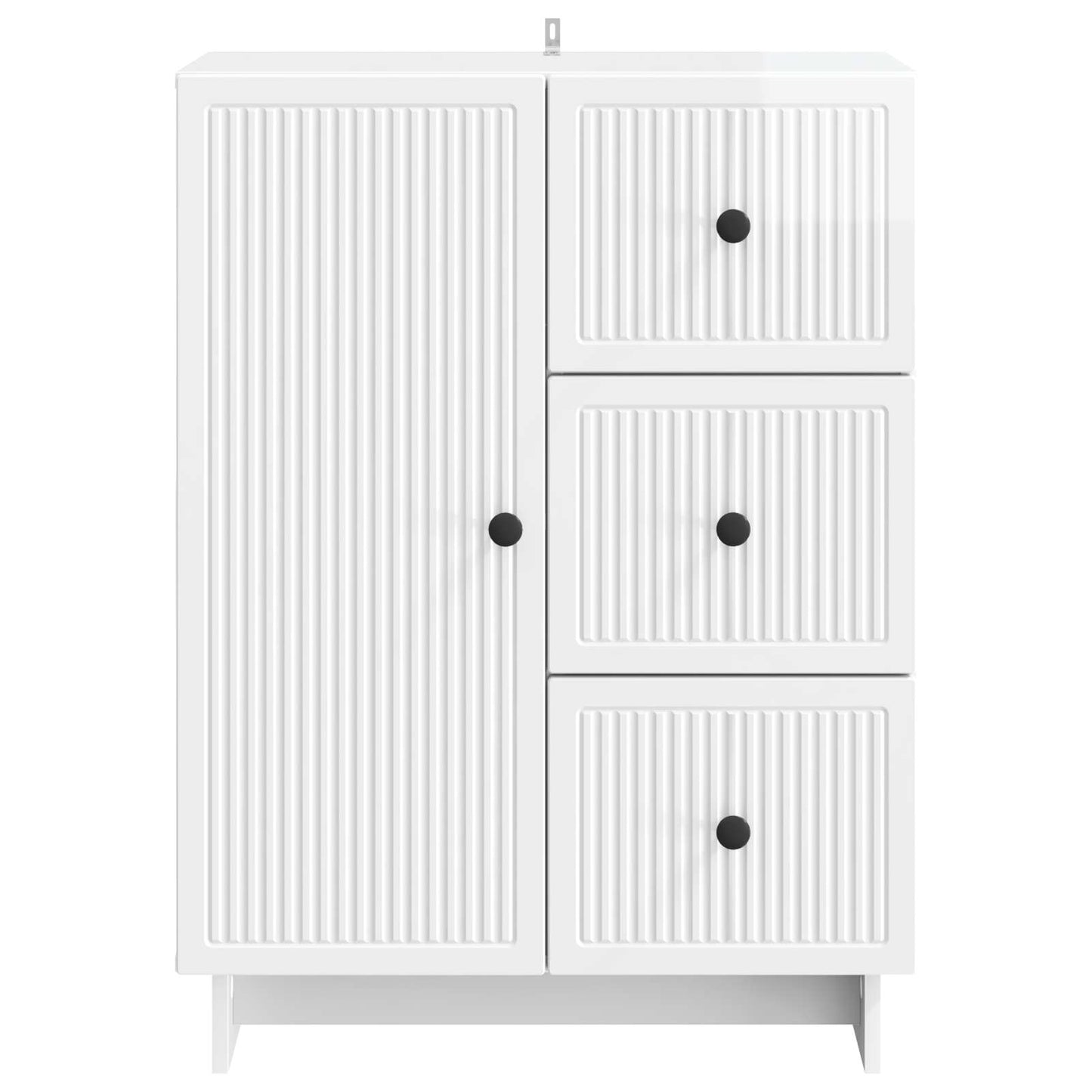 Credenza Bianco Lucido 66 x 34,5 x 90 cm Legno ingegnerizzato | homemem39