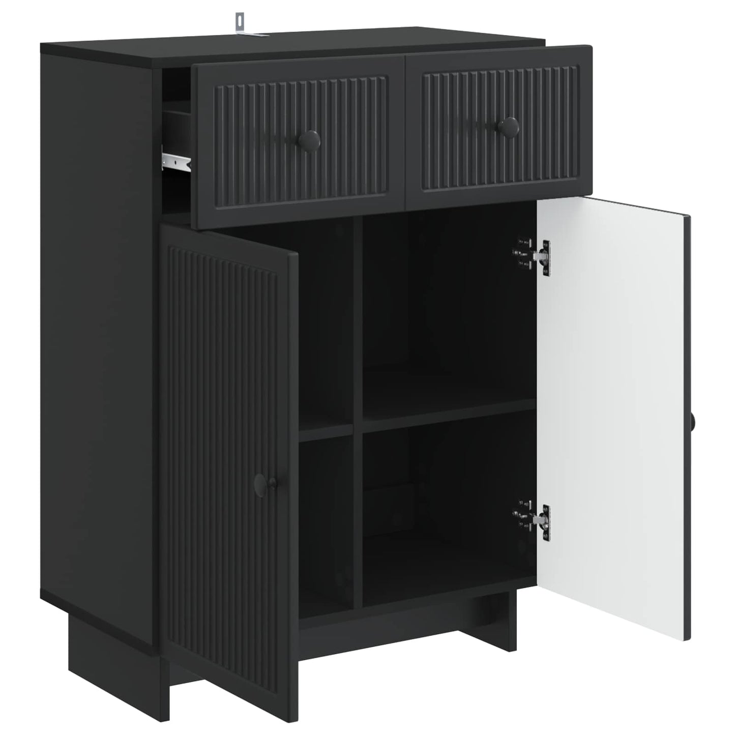 Credenza Nero 66 x 34,5 x 90 cm Legno ingegnerizzato | homemem39