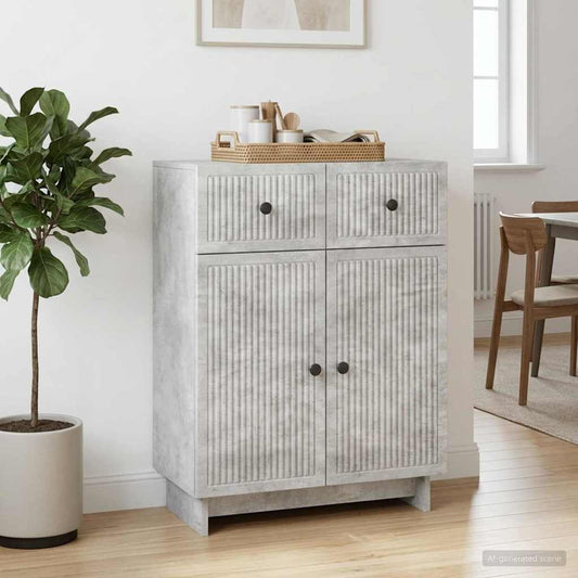 Credenza Grigio Cemento 66 x 34,5 x 90 cm Legno ingegnerizzato