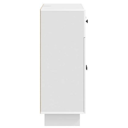 Credenza Bianco Lucido 66 x 34,5 x 90 cm Legno ingegnerizzato