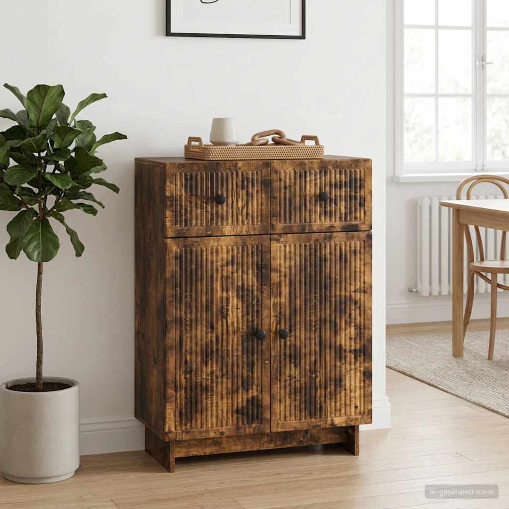 Credenza Rovere Fumo 66 x 34,5 x 90 cm Legno ingegnerizzato - homemem39