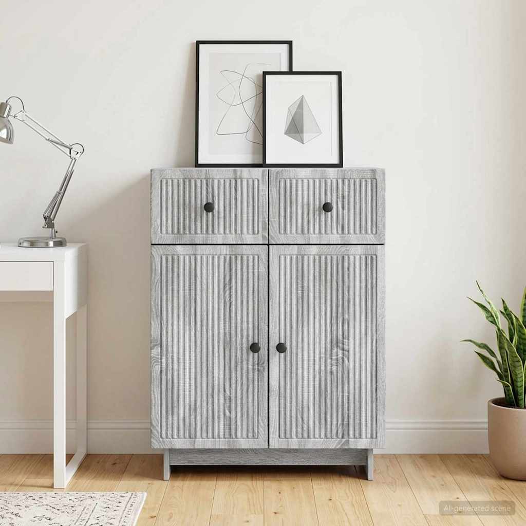 Credenza Grigio Sonoma 66 x 34,5 x 90 cm Legno ingegnerizzato