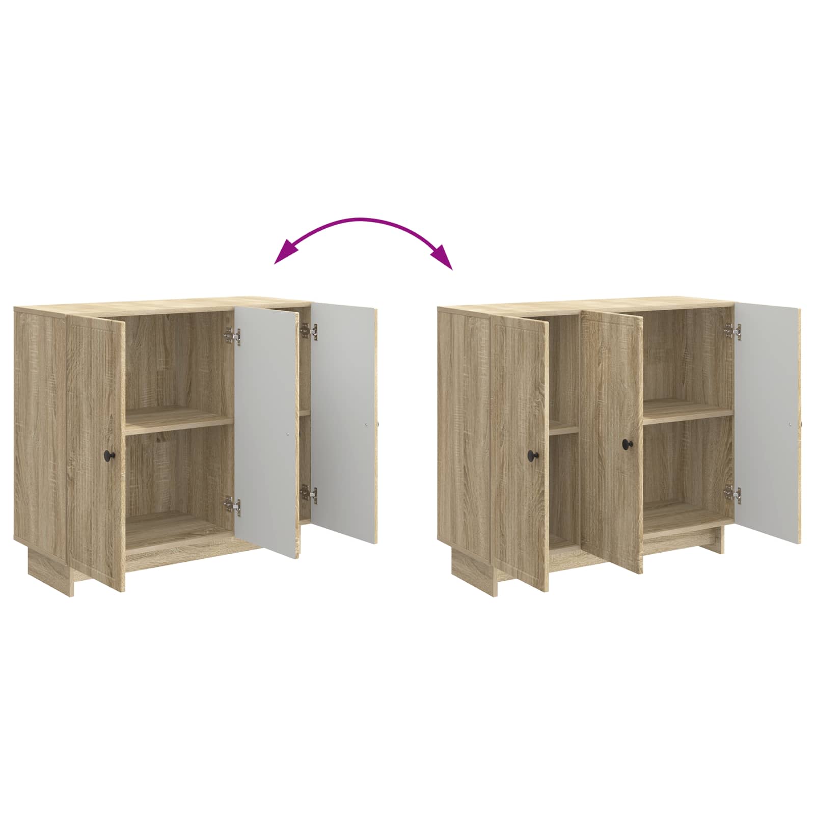 Credenza Rovere Sonoma 89 x 34,5 x 80 cm Legno ingegnerizzato | homemem39
