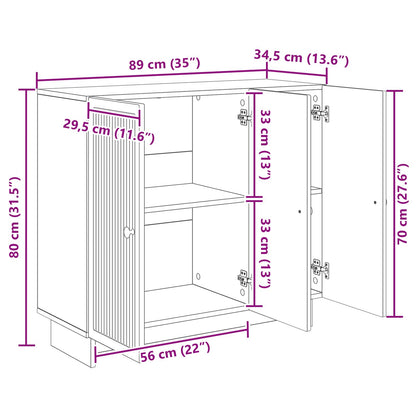 Credenza Rovere Sonoma 89 x 34,5 x 80 cm Legno ingegnerizzato | homemem39