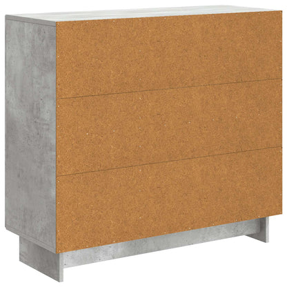Credenza Grigio Cemento 89 x 34,5 x 80 cm Legno ingegnerizzato