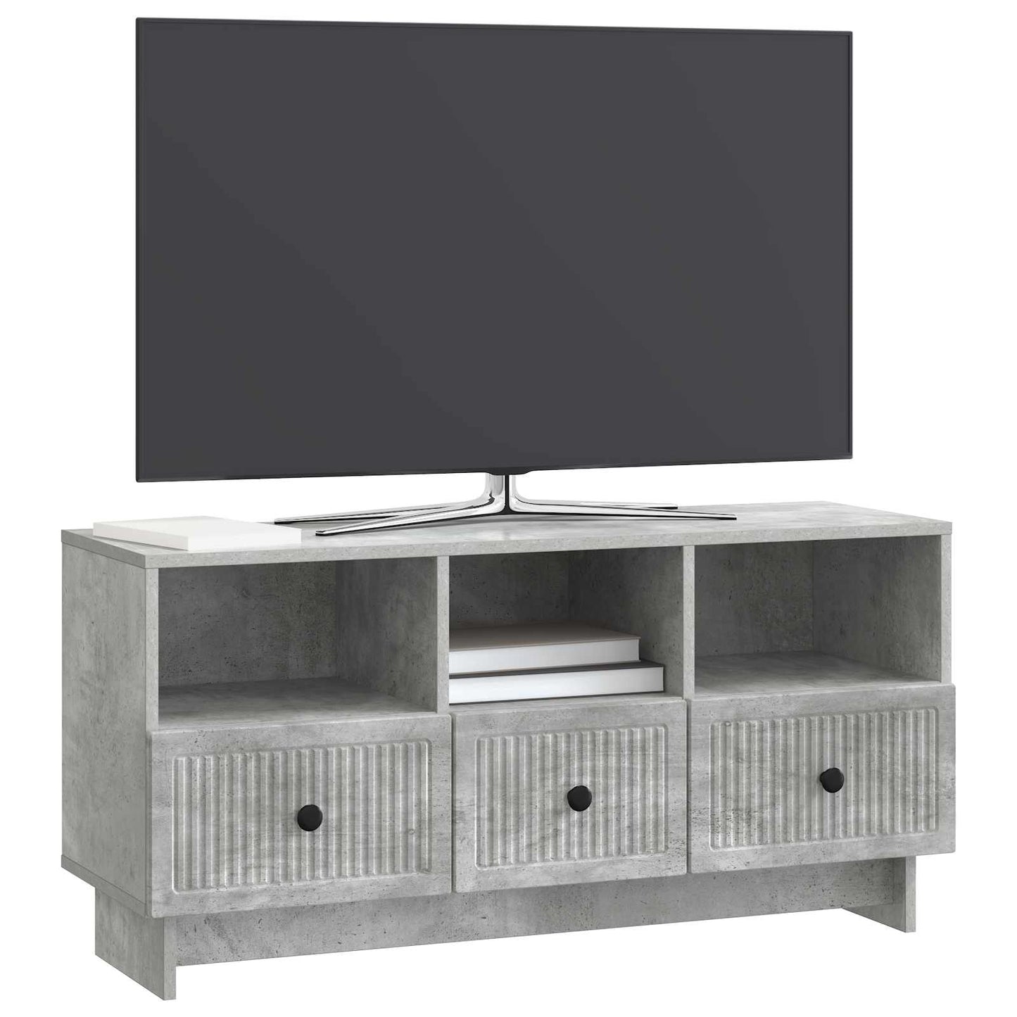 Mobile TV con cassetto Grigio Cemento 102 x 34,5 x 50 cm | homemem39