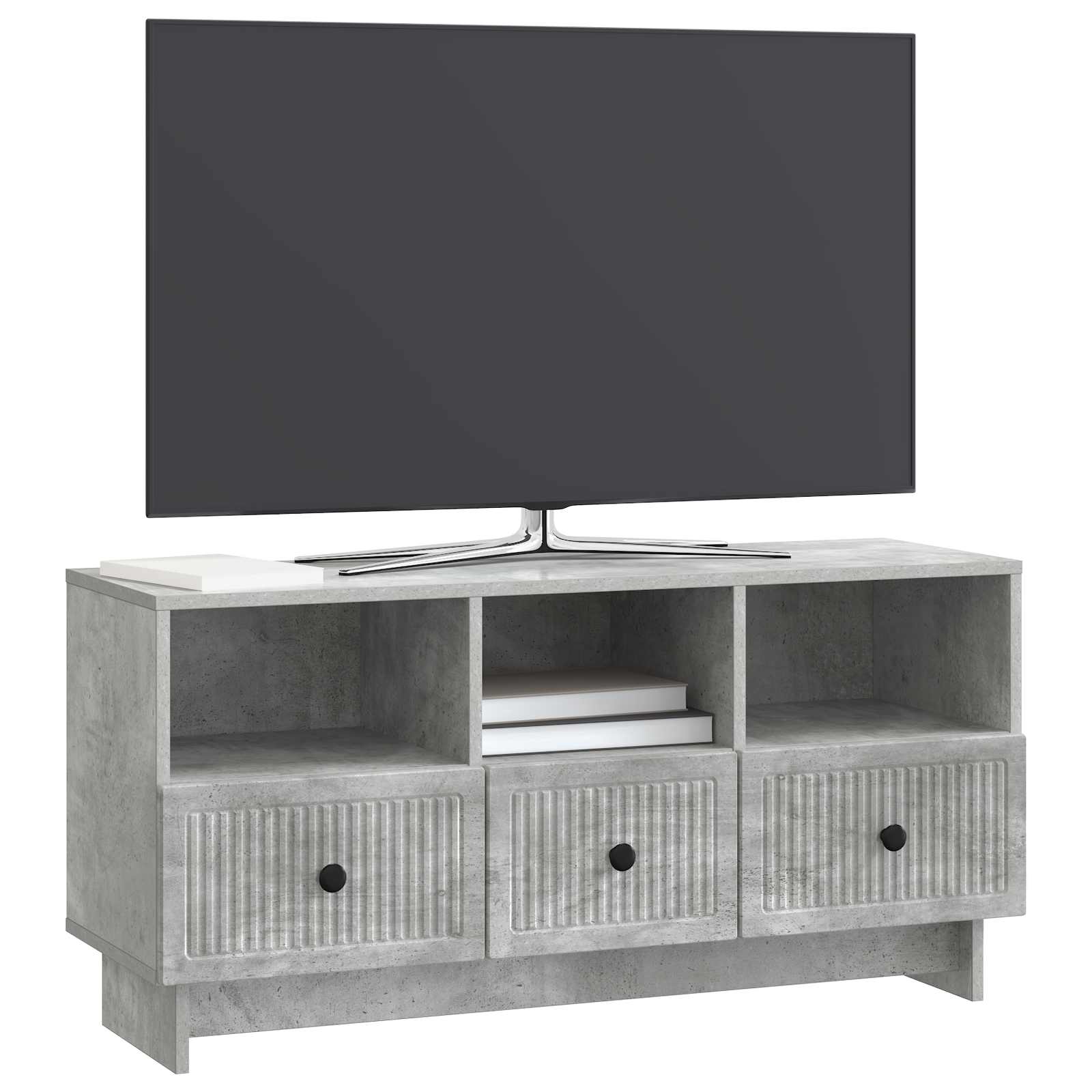 Mobile TV con cassetto Grigio Cemento 102 x 34,5 x 50 cm | homemem39