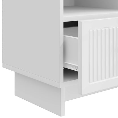 Mobile TV Bianco Lucido 102 x 34,5 x 50 cm Legno ingegnerizzato