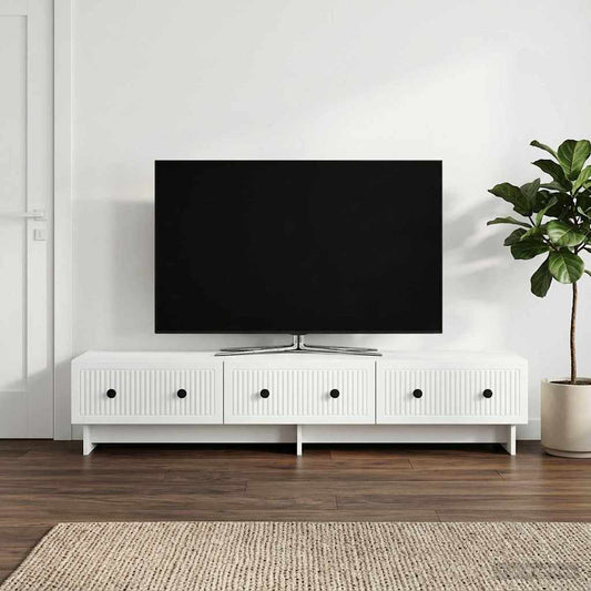 Mobile TV Bianco 147 x 34,5 x 30 cm Legno ingegnerizzato | homemem39