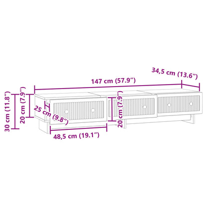 Mobile TV con cassetto Grigio Cemento 147 x 34,5 x 30 cm | homemem39